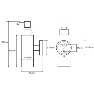 BEMETA OMEGA: Dávkovač tekutého mydla 150ml 104109012