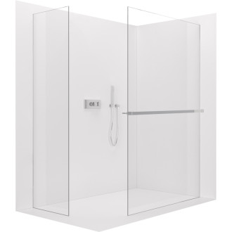 CERANO Sprchová zástěna Walk-in Onyx T L/P  +držák chrom, transparent sklo 130x70