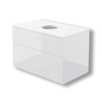 Deante Skříňka pod umyvadlo Prizma, s deskou, 800x470x520 mm, bílá lesklá SDI_6B81