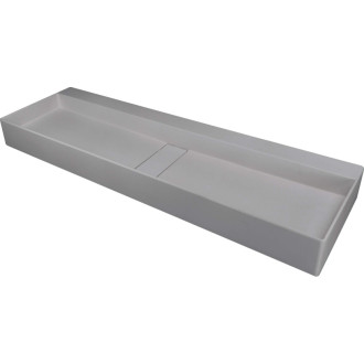 Deante Blur umyvadlo 1200x400 mm, šedý metalický, s rozetou CQB_SU2S