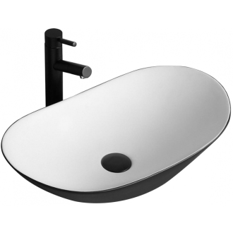 REA Umývadlo na dosku Royal Black/White REA-U6600