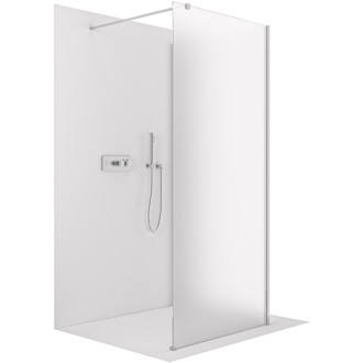 CERANO Sprchová zástěna Walk-in Onyx Corner L/P chrom, mléčné sklo 100x200