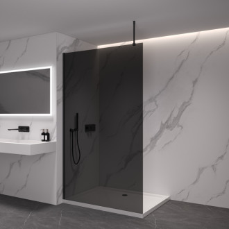CERANO - Sklo ke sprchovým zástěnám Onyx 10 mm  - grafitové sklo - 90x200 cm
