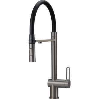 Deante Magnetic dřezová baterie s flexi výtokem, sprcha a připojení filtru, titan BRM_D75M