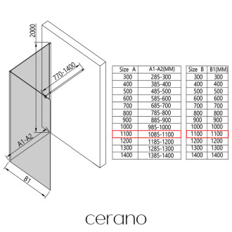 CERANO Sprchová zástěna Walk-in Onyx Corner Round L/P chrom, mléčné sklo 110x200
