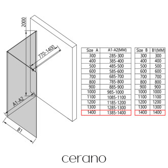 CERANO Sprchová zástěna Walk-in Onyx Corner Round L/P chrom, mléčné sklo 140x200