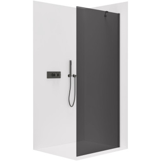 CERANO Sprchová zástěna Walk-in Onyx Y L/P černá mat, grafitové sklo 70x200