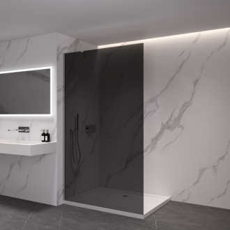 CERANO Sprchová zástěna Walk-in Onyx Y L/P chrom, grafitové sklo 120x200