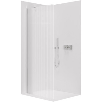 CERANO Sprchová zástěna Walk-in Onyx Y L/P chrom, rýhované sklo 120x200