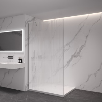 CERANO Sprchová zástěna Walk-in Onyx Y L/P chrom, rýhované sklo 120x200