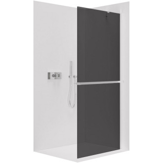 CERANO Sprchová zástěna Walk-in Onyx Y L/P +držák chrom, grafitové sklo 120x200