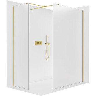 CERANO Sprchová zástěna Walk-in Onyx T L/P  černá mat, rýhované sklo 160x160