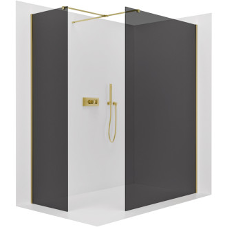 CERANO Sprchová zástěna Walk-in Onyx T L/P  černá mat, transparent sklo 150x90