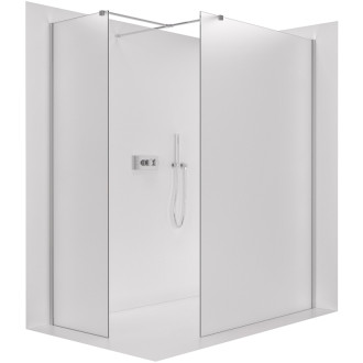 CERANO Sprchová zástěna Walk-in Onyx T L/P  chrom, mléčné sklo 90x60