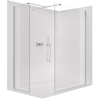 CERANO Sprchová zástěna Walk-in Onyx T L/P  chrom, transparent sklo 160x80