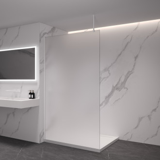 CERANO Sprchová zástěna Walk-in Onyx Top L/P bílá matná, mléčné sklo 120x200