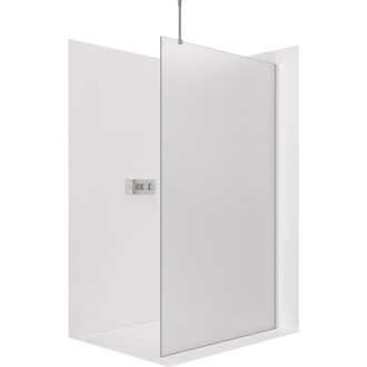 CERANO Sprchová zástěna Walk-in Onyx Top L/P chrom, mléčné sklo 100x200