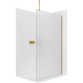 CERANO Sprchová zástěna Walk-in Onyx Top L/P zlatá kartáčovaná, mléčné sklo 120x200