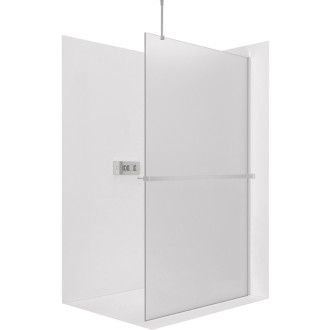 CERANO Sprchová zástěna Walk-in Onyx Top L/P +držák chrom, mléčné sklo 80x200