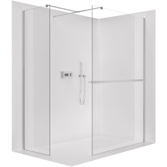 CERANO Sprchová zástěna Walk-in Onyx T L/P +držák chrom, transparent sklo 120x110