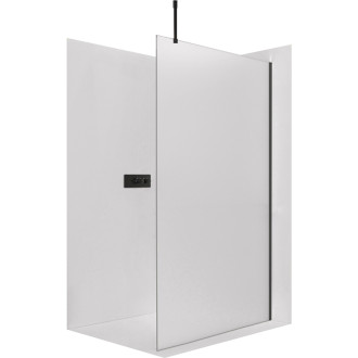 CERANO Sprchová zástěna Walk-in Onyx Top Cube L/P  černá mat, mléčné sklo 80x200