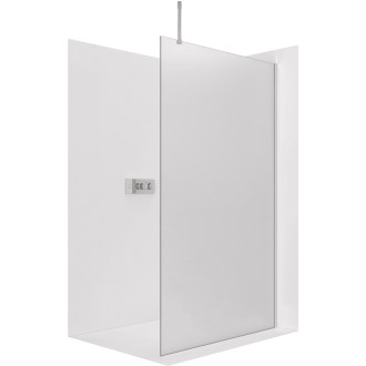 CERANO Sprchová zástěna Walk-in Onyx Top Cube L/P  chrom, mléčné sklo 80x200
