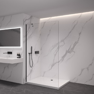 CERANO Sprchová zástěna Walk-in Onyx Round L/P kulatá chrom, transparent sklo 60x200