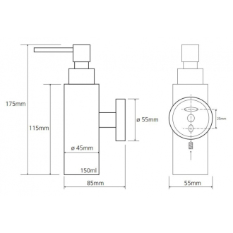 BEMETA NEO: Dávkovač tekutého mydla 150ml 104109015