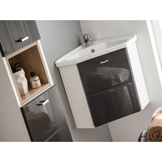 Comad FINKA GREY 800- 2D Vysoká skříňka 2 dvířka