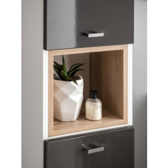 Comad FINKA GREY 800- 2D Vysoká skříňka 2 dvířka