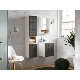 Comad FINKA GREY 800- 2D Vysoká skříňka 2 dvířka