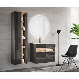 Comad BAHAMA GREY 800 Vysoká skříňka 2 dvířka