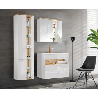 Comad BAHAMA WHITE 800 FSC Vysoká skříňka 2 dvířka