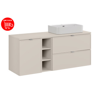 Comad SET-BC B CASHMERE 140CM UN TRUST WH Nábytková sestava 140 cm s deskou a umyvadlem