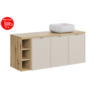 Comad SET-BC B ARTISAN 140CM UN NIKA WH Nábytková sestava 140 cm s deskou a umyvadlem