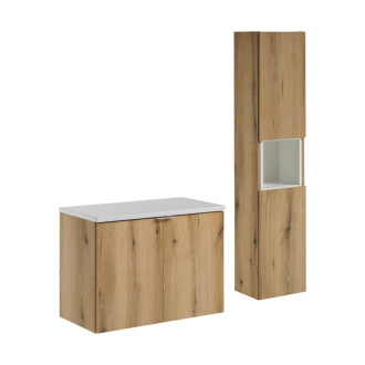 Comad SET-NOA B WHITE 80CM D HC Nábytková sestava 80 cm s deskou a vysokou skříňkou