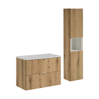 Comad SET-NOA B WHITE 80CM S HC Nábytková sestava 80 cm s deskou a vysokou skříňkou