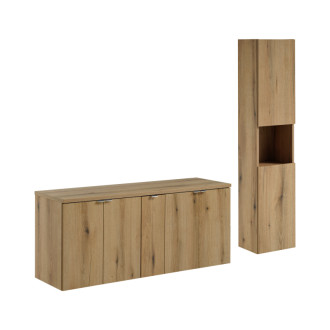 Comad SET-NOA B OAK 140CM D HC Nábytková sestava 140 cm s deskou a vysokou skříňkou