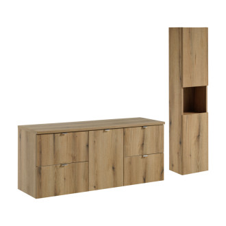 Comad SET-NOA B OAK 140CM S HC Nábytková sestava 140 cm s deskou a vysokou skříňkou