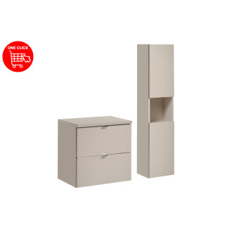 Comad SET-VIC B CASHMERE 60CM S HC Nábytková sestava 60 cm s deskou a vysokou skříňkou