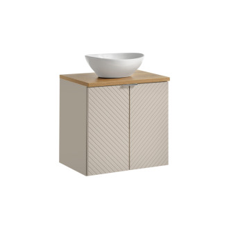 Comad SET-VIC B OAK 60CM D UN LOLA GW Nábytková sestava 60 cm s deskou a umyvadlem Lola