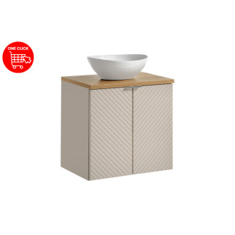 Comad SET-VIC B OAK 60 CM LOLA GW Nábytková zostava 60 cm s doskou a umývadlom Lola