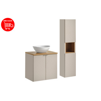 Comad SET-VIC B OAK 60CM D UN LOLA GW HC Nábytková sestava 60 cm s umyvadlem Lola
