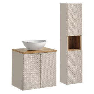 Comad SET-VIC B OAK 60CM D UN LOLA GW HC Nábytková sestava 60 cm s umyvadlem Lola