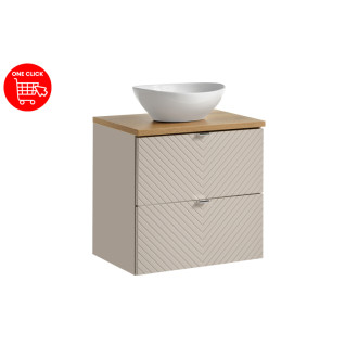 Comad SET-VIC B OAK 60CM S UN LOLA GW Nábytková sestava 60 cm s deskou a umyvadlem Lola