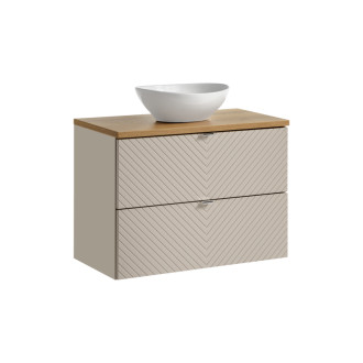 Comad SET-VIC B OAK 80CM S UN LOLA GW Nábytková sestava 80 cm s deskou a umyvadlem Lola