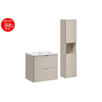 Comad SET-VIC 60CM S DANCE HC Nábytková sestava 60 cm s umyvadlem a vysokou skříňkou