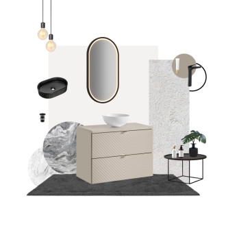 Comad SET-VIC B OAK 160CM S HC Nábytková sestava 160 cm s deskou a vysokou skříňkou