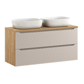 Comad SET-OCB B 120CM S UN SMILE 50 Nábytková sestava 120 cm s deskou a 2 umyvadly  Smile
