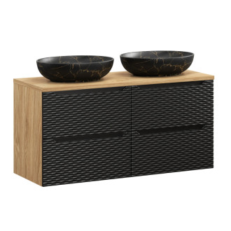 Comad SET-OCBL B 120CM (2X60) S MONA Nábytková sestava 120 cm s deskou a 2 umyvadly
